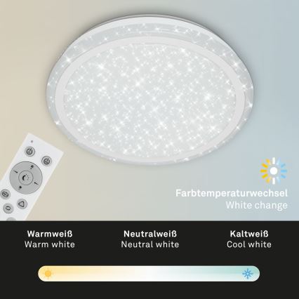 Brilo - Стельовий RGBW-світильник з регулюванням яскравості STARRY SKY LED/24W/230V 3000-6500K + пульт дистанційного керування