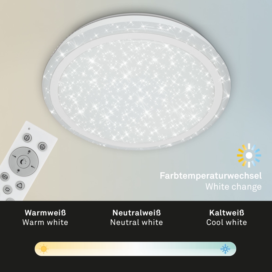 Brilo - Стельовий RGBW-світильник з регулюванням яскравості STARRY SKY LED/24W/230V 3000-6500K + пульт дистанційного керування