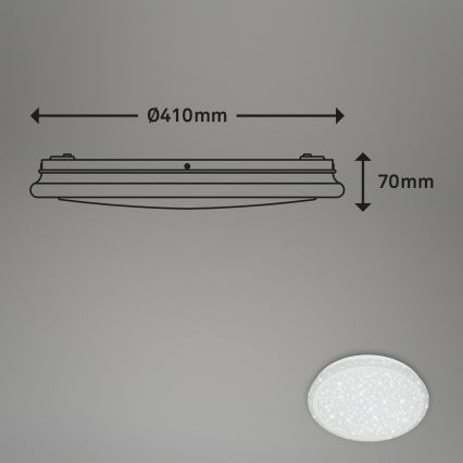 Brilo - Стельовий RGBW-світильник з регулюванням яскравості STARRY SKY LED/24W/230V 3000-6500K + пульт дистанційного керування