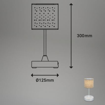 Brilo - Светодиодная уличная аккумуляторная настольная лампа LOLE LED/3W/5V IP44 серебристый/бежевый