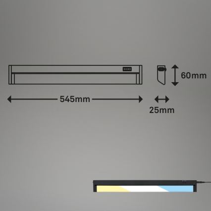 Brilo - Светодиодная лампа для подсветки столешницы LED/6,5W/230V 2700/4000/6500K