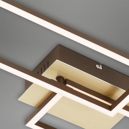 Brilo - Светодиодная припотолочная люстра с регулированием яркости FRAME 2xLED/20W/230V 2700-5000K + дистанционное управление