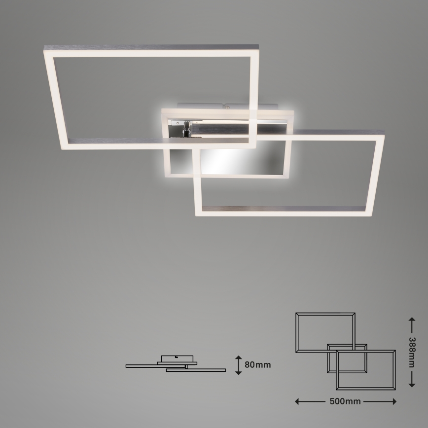Brilo - Светодиодная припотолочная люстра с регулированием яркости FRAME 2xLED/20W/230V 2700-6500K + дистанционное управление