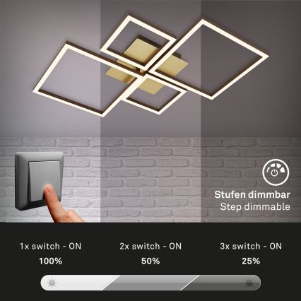 Brilo - Светодиодная припотолочная люстра с регулированием яркости FRAME LED/44W/230V