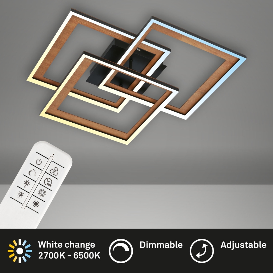 Brilo - Светодиодная припотолочная люстра с регулированием яркости FRAME LED/45W/230V 2700-6500K + дистанционное управление