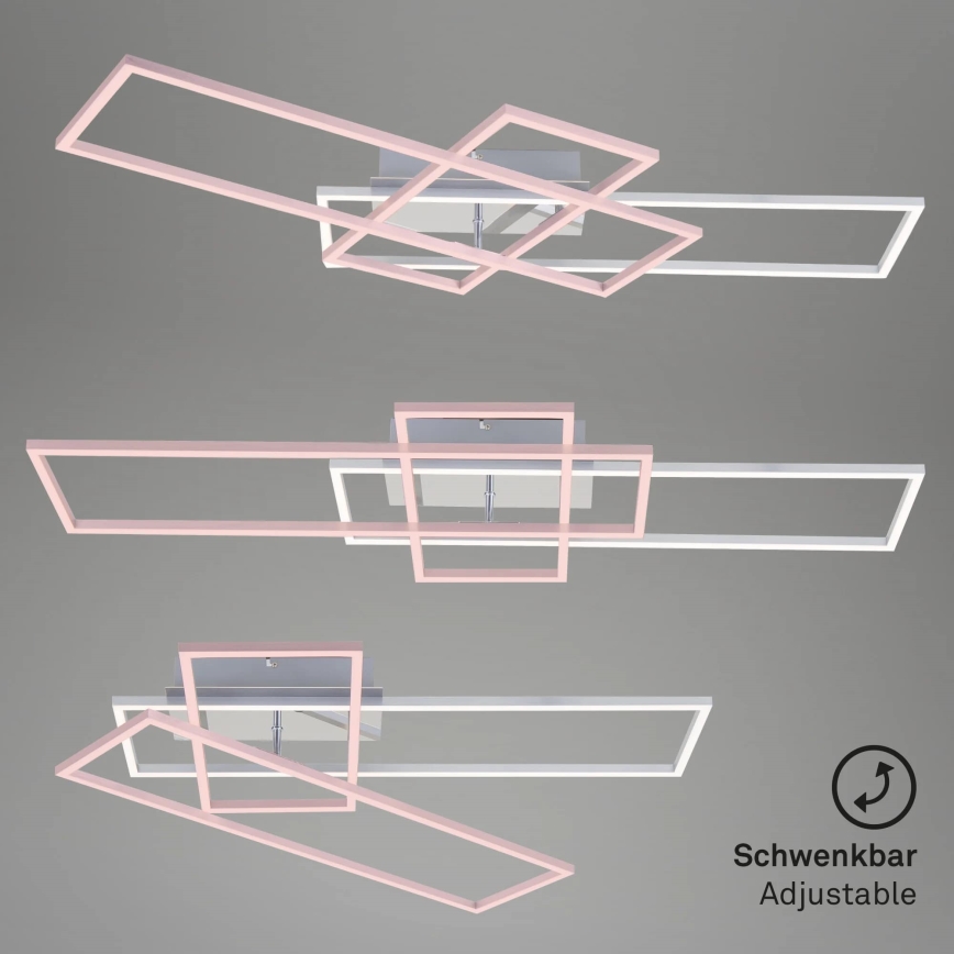 Brilo - Светодиодная припотолочная люстра с регулированием яркости FRAME LED/51W/230V 2700-5000K матовый хром + дистанционное управление