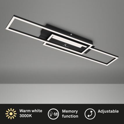 Brilo - Светодиодная припотолочная люстра FRAME 2xLED/20W/230V черный