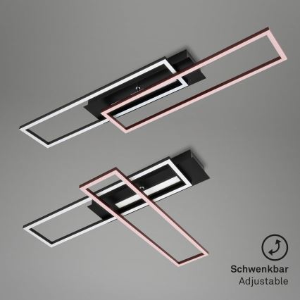 Brilo - Светодиодная припотолочная люстра FRAME 2xLED/20W/230V черный