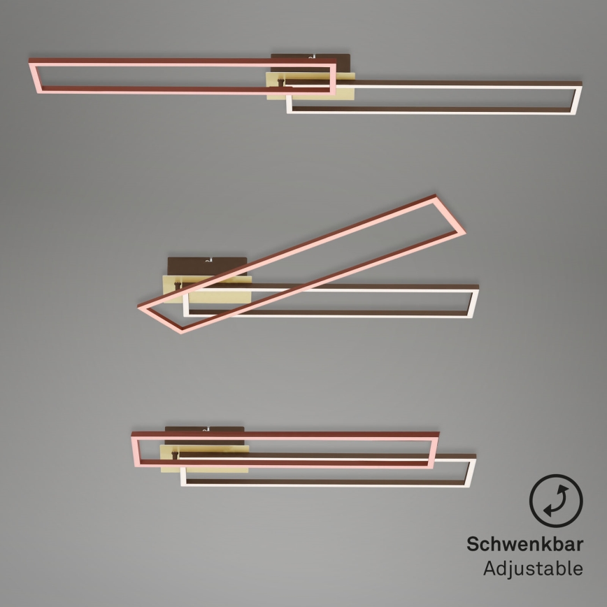 Brilo - Светодиодная припотолочная люстра с регулированием яркости FRAME 2xLED/20W/230V 2700-5000K + дистанционное управление