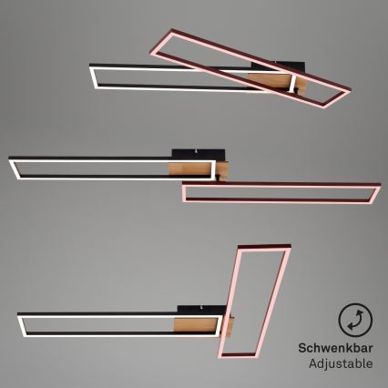 Brilo - Светодиодная припотолочная люстра с регулированием яркости FRAME 2xLED/20W/230V 2700-5000K + дистанционное управление