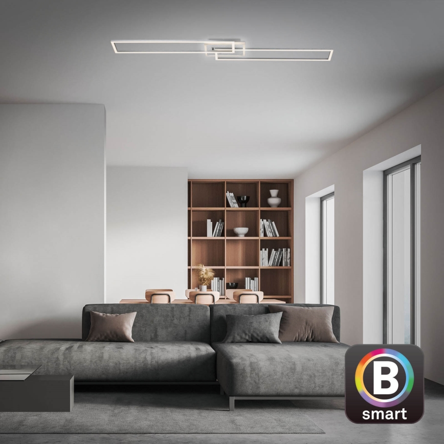 Brilo - Светодиодная припотолочная люстра с регулированием яркости FRAME 2xLED/20W/230V 2700-6500K Wi-Fi Tuya + дистанционное управление