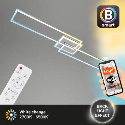 Brilo - Светодиодная припотолочная люстра с регулированием яркости FRAME 2xLED/20W/230V 2700-6500K Wi-Fi Tuya + дистанционное управление