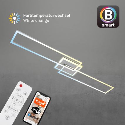 Brilo - Светодиодная припотолочная люстра с регулированием яркости FRAME 2xLED/20W/230V 2700-6500K Wi-Fi Tuya + дистанционное управление