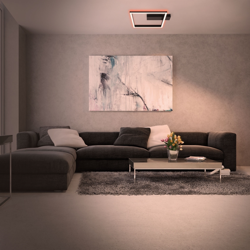 Brilo - Светодиодная припотолочная RGBW-люстра с регулированием яркости FRAME LED/18W/230V 2700-6500K + дистанционное управление