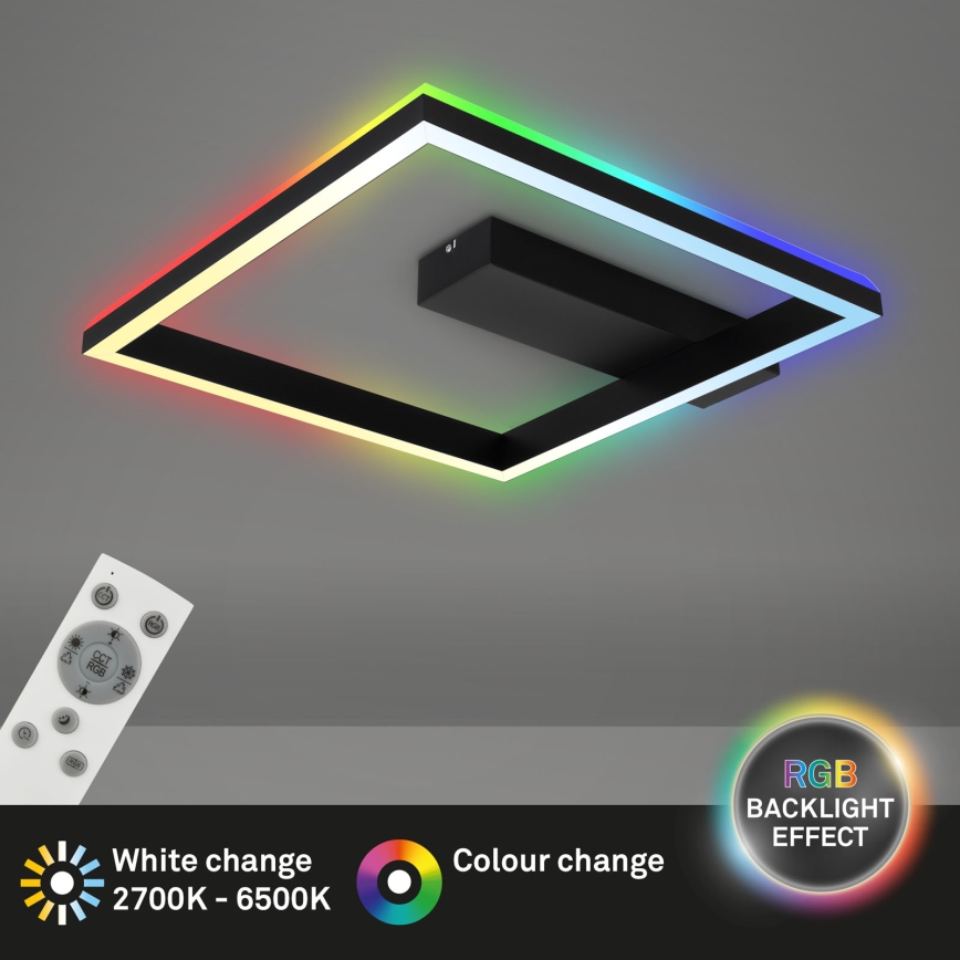 Brilo - Светодиодная припотолочная RGBW-люстра с регулированием яркости FRAME LED/18W/230V 2700-6500K + дистанционное управление