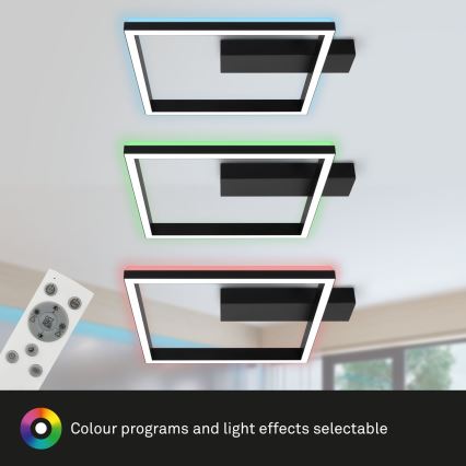 Brilo - Светодиодная припотолочная RGBW-люстра с регулированием яркости FRAME LED/18W/230V 2700-6500K + дистанционное управление
