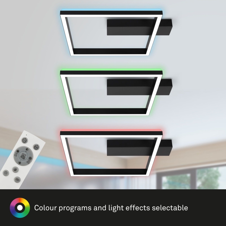 Brilo - Светодиодная припотолочная RGBW-люстра с регулированием яркости FRAME LED/18W/230V 2700-6500K + дистанционное управление