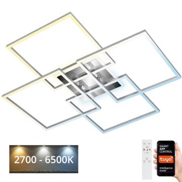 Brilo - Светодиодная регулируемая накладная люстра FRAME LED/50W/230V 2700-6500K Wi-Fi Tuya + пульт дистанционного управления