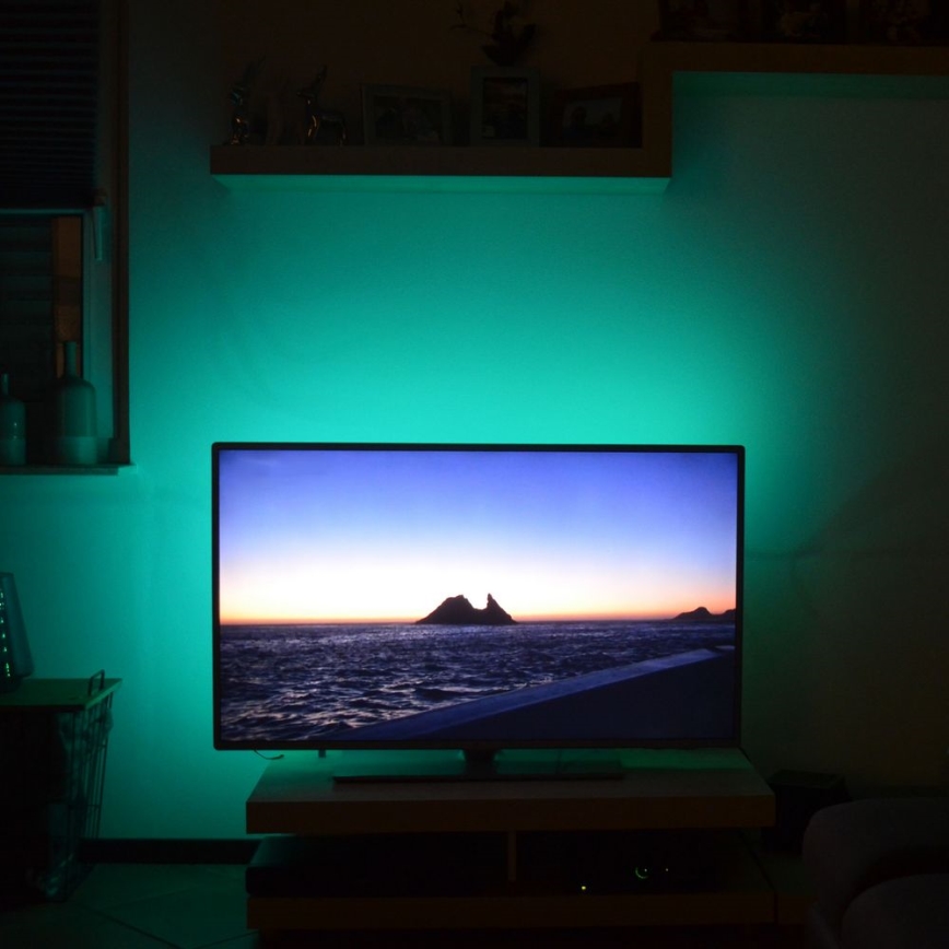 Brilo - Светодиодная RGBW-лента для ТВ с регулированием яркости 3 м LED/2,5W/USB + дистанционное управление