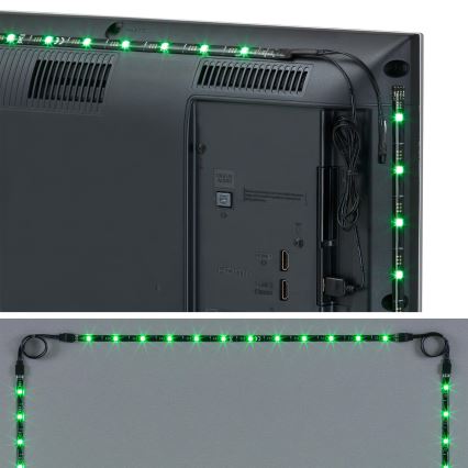 Brilo - Светодиодная RGBW-лента для ТВ с регулированием яркости 3 м LED/2,5W/USB + дистанционное управление