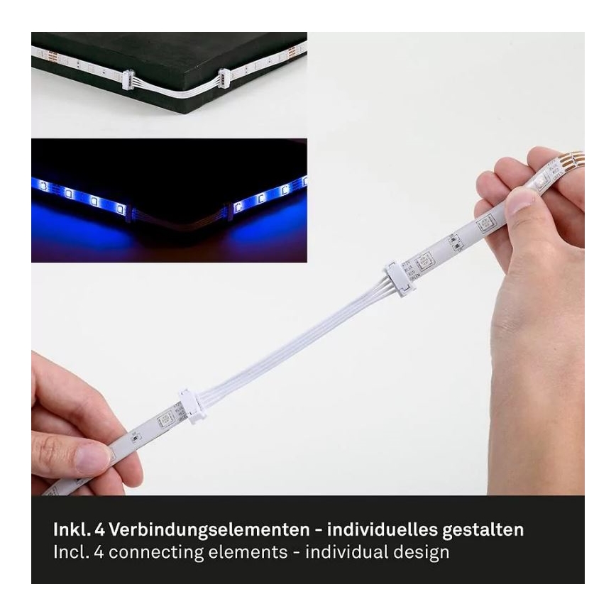 Brilo - Светодиодная RGBW-лента с регулированием яркости 6,5 м LED/22W/230V + дистанционное управление