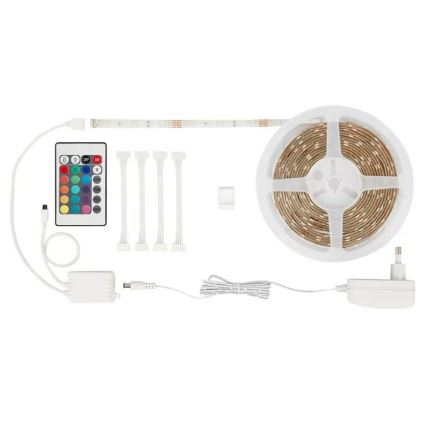 Brilo - Светодиодная RGBW-лента с регулированием яркости 6,5 м LED/22W/230V + дистанционное управление