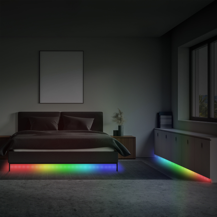 Brilo - Светодиодная RGBW-лента с регулированием яркости MUSIC 6,65 м LED/18W/230V Wi-Fi Tuya + дистанционное управление