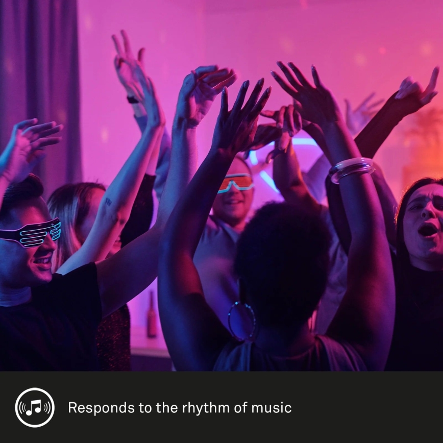 Brilo - Светодиодная RGBW-лента с регулированием яркости MUSIC 6,65 м LED/18W/230V Wi-Fi Tuya + дистанционное управление