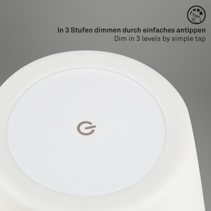 Brilo - Светодиодная уличная аккумуляторная лампа с регулированием яркости LED/3W/5V IP44 2000 mAh