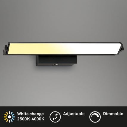 Brilo - Светодиодный настенный светильник с регулированием яркости LED/18W/230V 2700-4000K черный