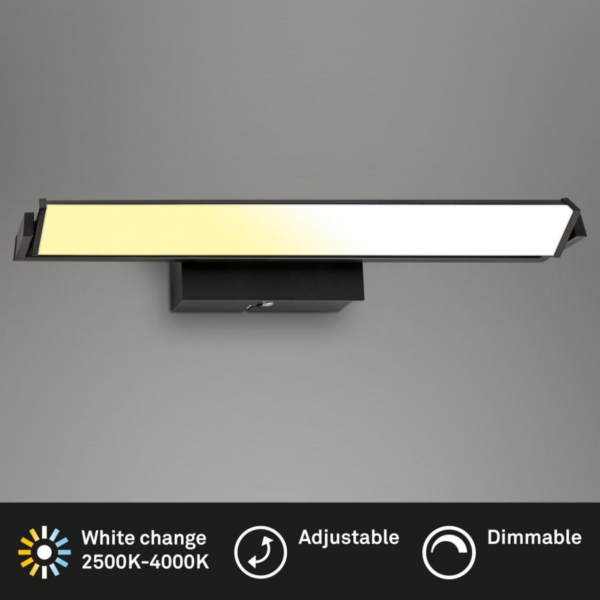 Brilo - Светодиодный настенный светильник с регулированием яркости LED/18W/230V 2700-4000K черный