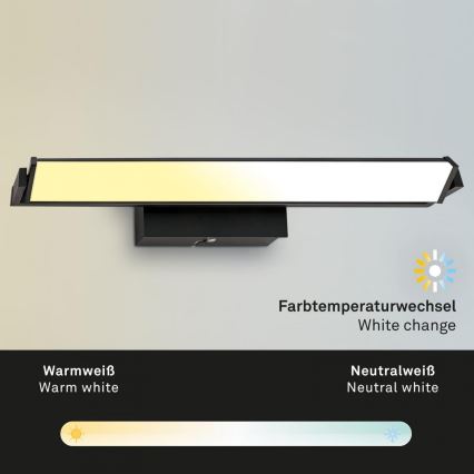 Brilo - Светодиодный настенный светильник с регулированием яркости LED/18W/230V 2700-4000K черный