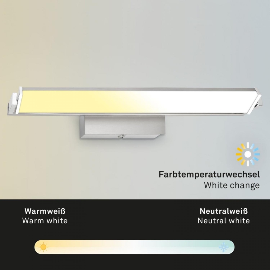 Brilo - Светодиодный настенный светильник с регулированием яркости LED/18W/230V 2700-4000K серебристый