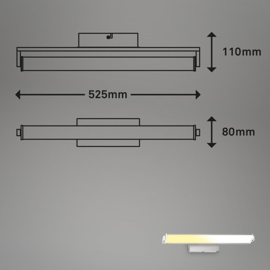 Brilo - Светодиодный настенный светильник с регулированием яркости LED/18W/230V 2700-4000K серебристый