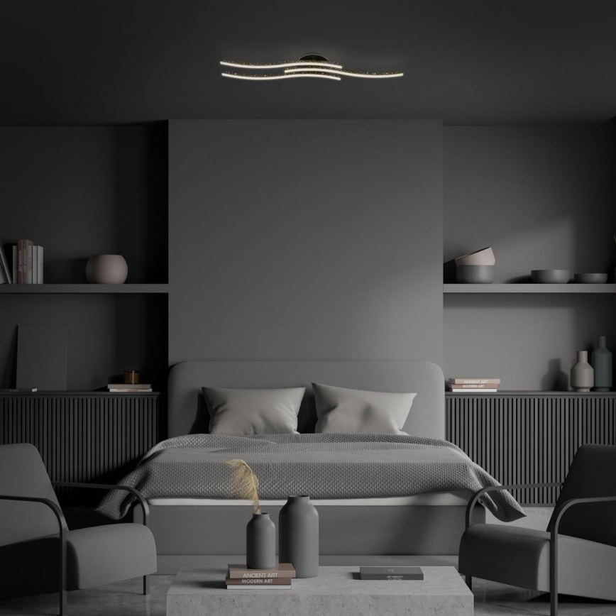 Brilo - Светодиодный потолочный светильник LED/19W/230V 3000K черный