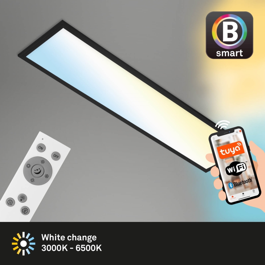 Brilo - Светодиодный потолочный светильник с регулированием яркости PIATTO LED/28W/230V 3000-6500K Wi-Fi Tuya + дистанционное управление