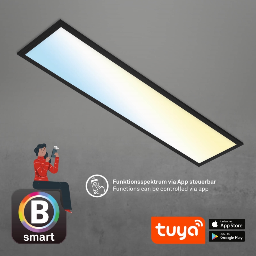 Brilo - Светодиодный потолочный светильник с регулированием яркости PIATTO LED/28W/230V 3000-6500K Wi-Fi Tuya + дистанционное управление