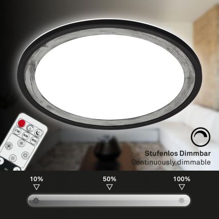 Brilo - Светодиодный потолочный светильник с регулированием яркости SLIM LED/22W/230V 2700-6500K + дистанционное управление