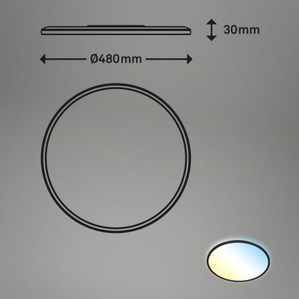 Brilo - Светодиодный потолочный светильник с регулированием яркости SLIM LED/31W/230V 2700-6500K + дистанционное управление
