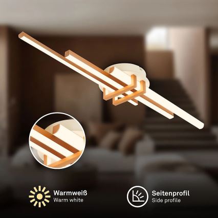 Brilo - светодиодный потолочный светильник TINKA LED/21W/230V 3000K медный