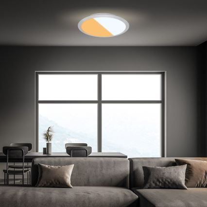 Brilo - LED потолочный светильник для ванной комнаты CTS LED/21W/230V 3000/4000K IP44 диаметр 37 см матовый хром