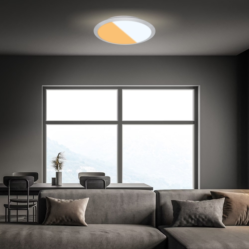 Brilo - LED потолочный светильник для ванной комнаты CTS LED/21W/230V 3000/4000K IP44 диаметр 37 см матовый хром