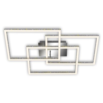 Brilo - Светодиодный потолочный светильник с регулированием яркости FRAME LED/57W/230V 3000K матовый хром