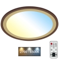 Brilo - Светодиодный потолочный светильник с регулированием яркости SLIM LED/22W/230V 2700-6500K + дистанционное управление