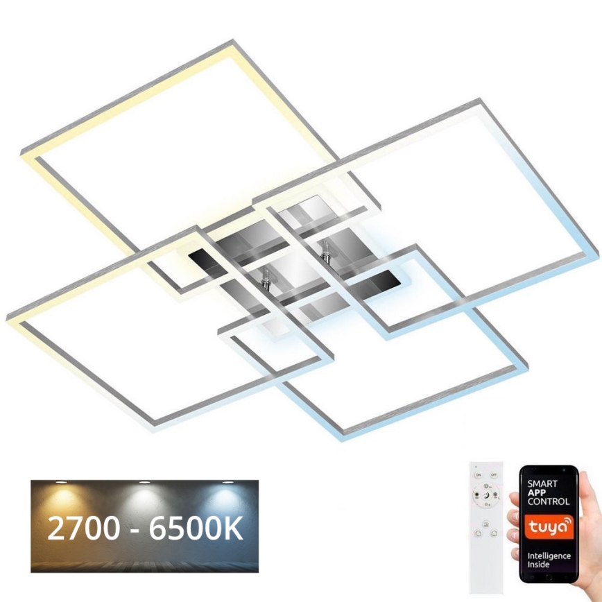 Brilo - Світлодіодна регульована накладна люстра FRAME LED/50W/230V 2700-6500K Wi-Fi Tuya + дистанційне керування