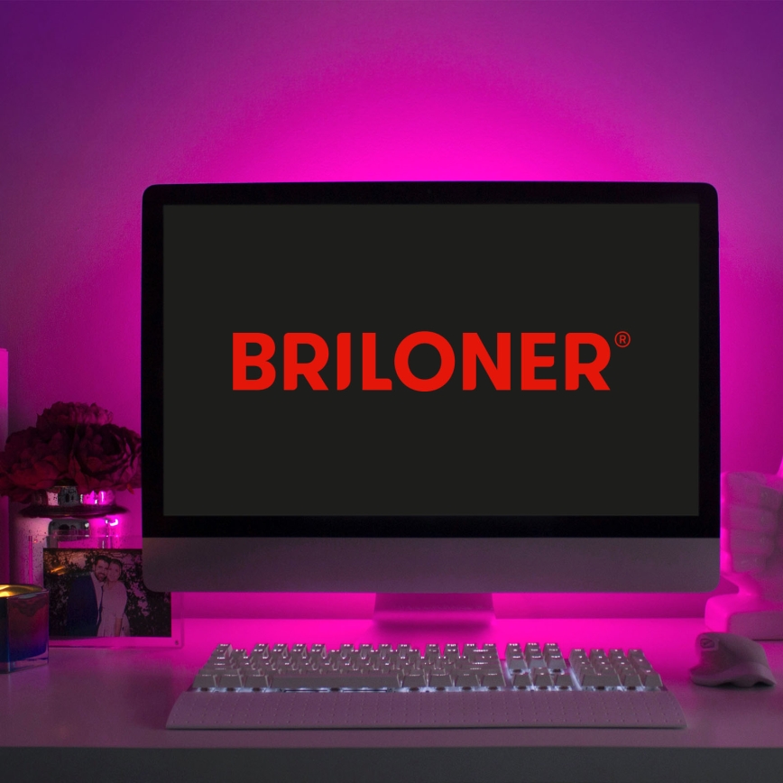 Brilo - Світлодіодна RGBW стрічка з регулюванням яскравості 6,5м LED/18W/230V Wi-Fi Tuya + пульт дистанційного керування