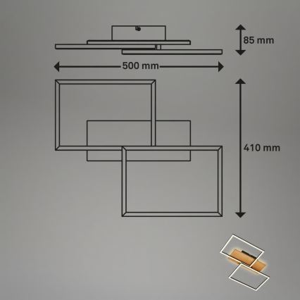 Бріло - світлодіодний стельовий світильник із регулюванням яскравості CORNICE LED/30W/230V 3000K