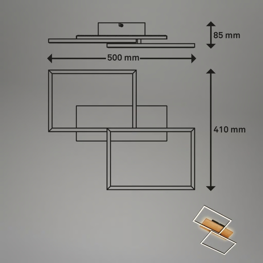 Бріло - світлодіодний стельовий світильник із регулюванням яскравості CORNICE LED/30W/230V 3000K