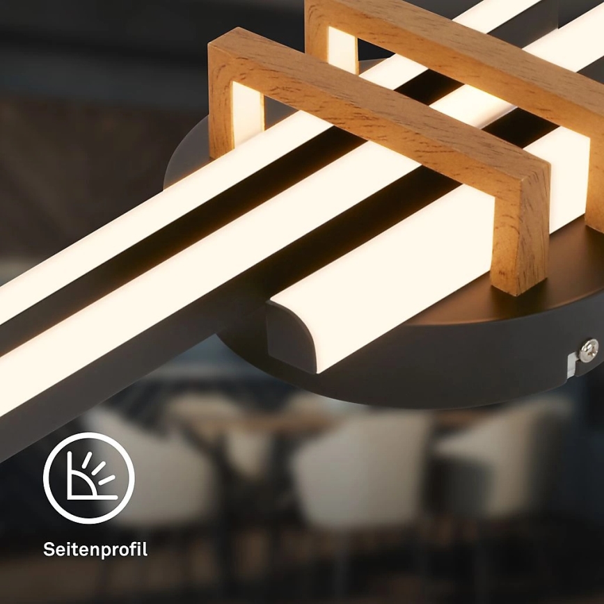 Brilo - світлодіодний стельовий світильник TINKA LED/21W/230V 3000K чорний