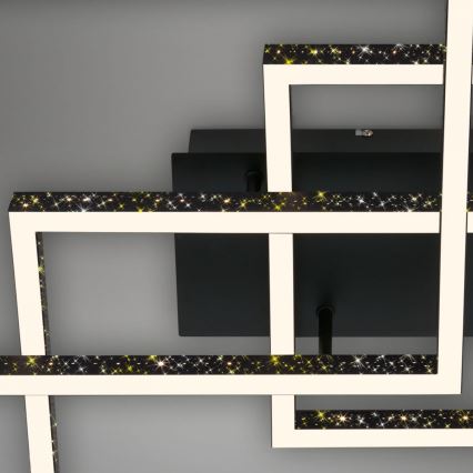 Brilo - Світлодіодний стельовий світильник з регулюванням яскравості FRAME LED/57W/230V 3000K чорний